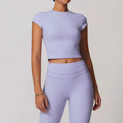Alexa Women's Crop Top | Short Flutter Sleeves