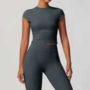 Alexa Women's Crop Top | Short Flutter Sleeves