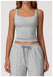 Amber Women's Tank Top | Sleeveless Square Neckline