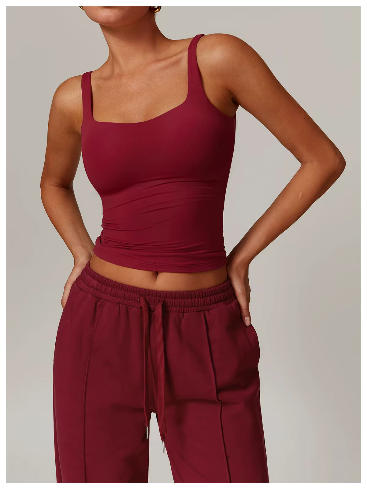 Amber Women's Tank Top | Sleeveless Square Neckline