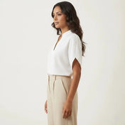 Ava Women's Blouse | V-Neck Design for Summer Tops