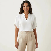 Ava Women's Blouse | V-Neck Design for Summer Tops