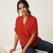 Ava Women's Blouse | V-Neck Design for Summer Tops