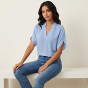 Ava Women's Blouse | V-Neck Design for Summer Tops