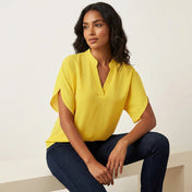 Ava Women's Blouse | V-Neck Design for Summer Tops