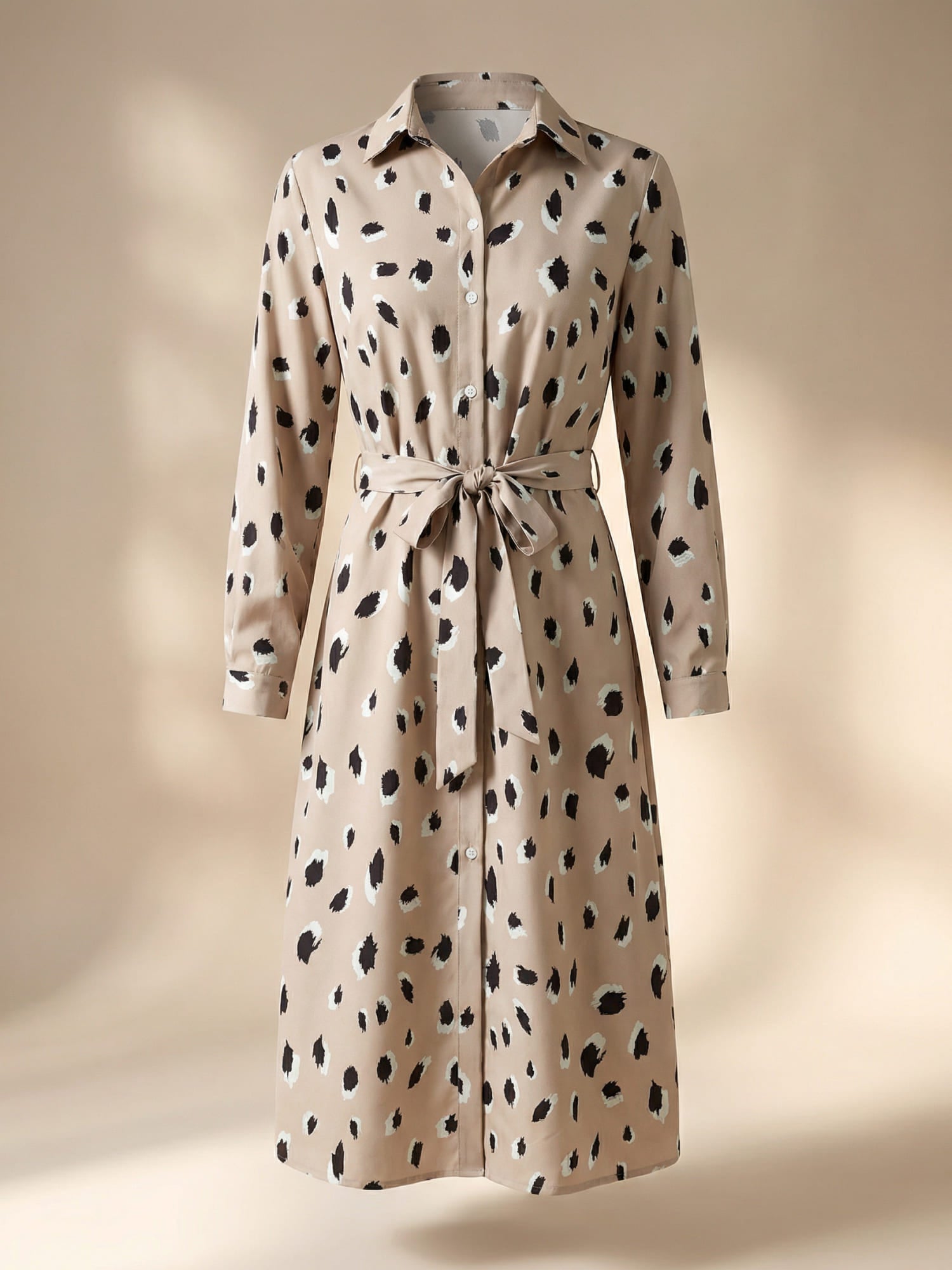 Ava Women's Midi Dress | Leopard Print
