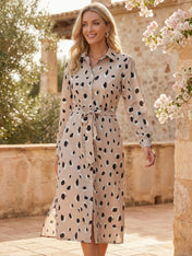 Ava Women's Midi Dress | Leopard Print