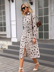 Ava Women's Midi Dress | Leopard Print