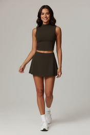 Bella Women's Crop Top | High Neckline Stretch Fit