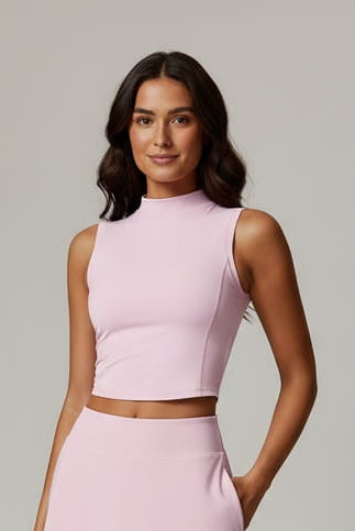Bella Women's Crop Top | High Neckline Stretch Fit