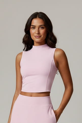 Bella Women's Crop Top | High Neckline Stretch Fit