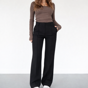 Bella Women's Trousers | High-Waist Straight Leg Design