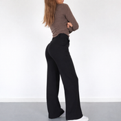 Bella Women's Trousers | High-Waist Straight Leg Design