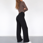 Bella Women's Trousers | High-Waist Straight Leg Design
