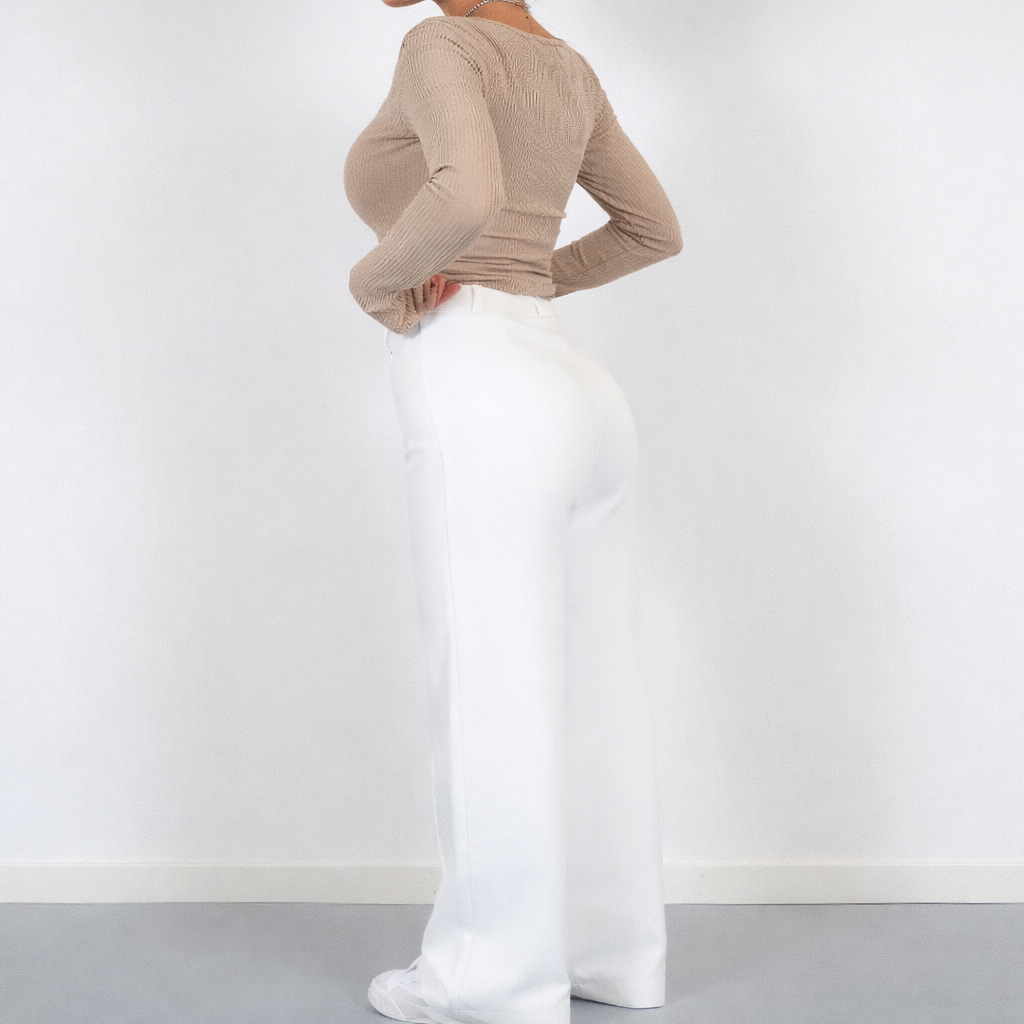 Bella Women's Trousers | High-Waist Straight Leg Design