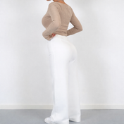 Bella Women's Trousers | High-Waist Straight Leg Design