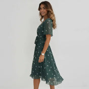 Daisy Women's Wrap Dress | Floral Print Design