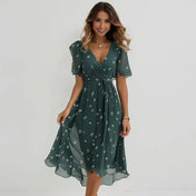 Daisy Women's Wrap Dress | Floral Print Design