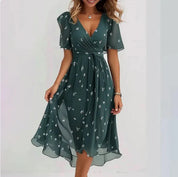 Daisy Women's Wrap Dress | Floral Print Design
