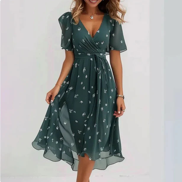 Daisy Women's Wrap Dress | Floral Print Design