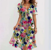Daisy Women's Wrap Dress | Floral Print Design