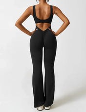 Elena Women's Jumpsuit | Flared Design with V-Back
