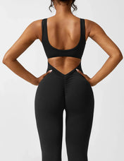Elena Women's Jumpsuit | Flared Design with V-Back