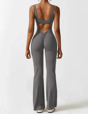 Elena Women's Jumpsuit | Flared Design with V-Back