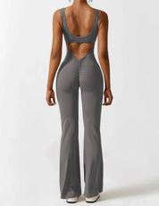 Elena Women's Jumpsuit | Flared Design with V-Back