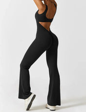 Elena Women's Jumpsuit | Flared Design with V-Back