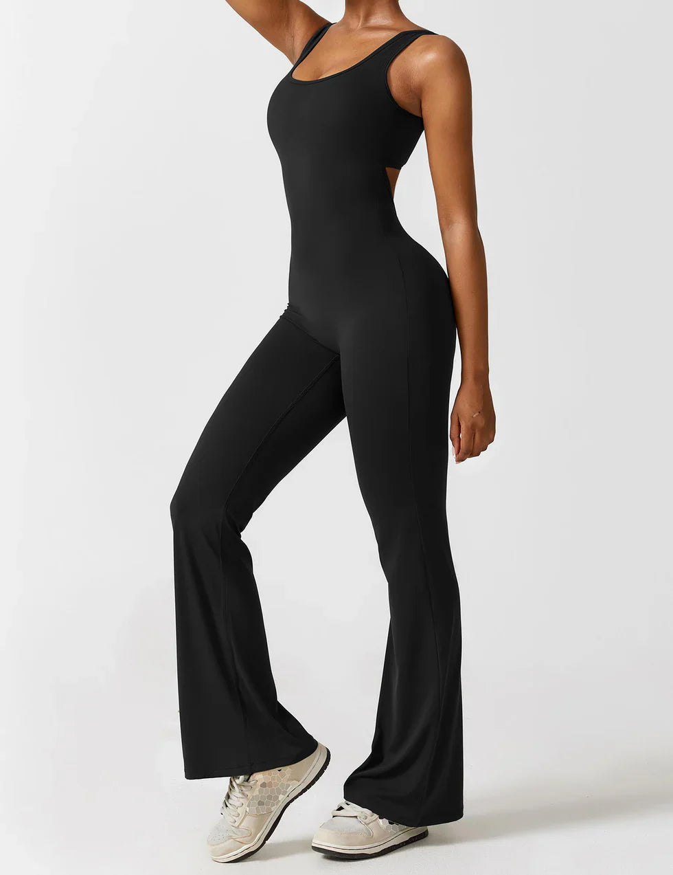 Elena Women's Jumpsuit | Flared Design with V-Back