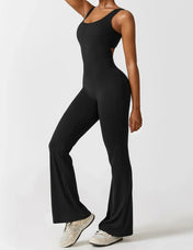 Elena Women's Jumpsuit | Flared Design with V-Back