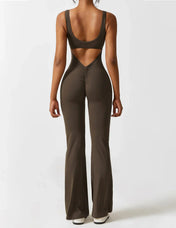 Elena Women's Jumpsuit | Flared Design with V-Back