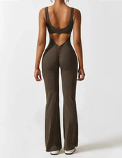 Elena Women's Jumpsuit | Flared Design with V-Back