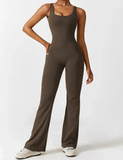 Elena Women's Jumpsuit | Flared Design with V-Back