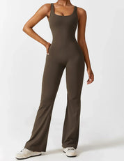Elena Women's Jumpsuit | Flared Design with V-Back