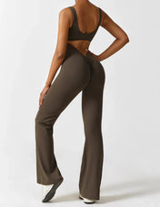 Elena Women's Jumpsuit | Flared Design with V-Back