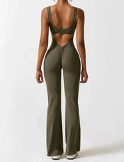 Elena Women's Jumpsuit | Flared Design with V-Back