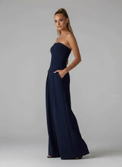 Ella Women's Jumpsuit | Strapless Design with Wide Legs