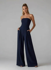 Ella Women's Jumpsuit | Strapless Design with Wide Legs