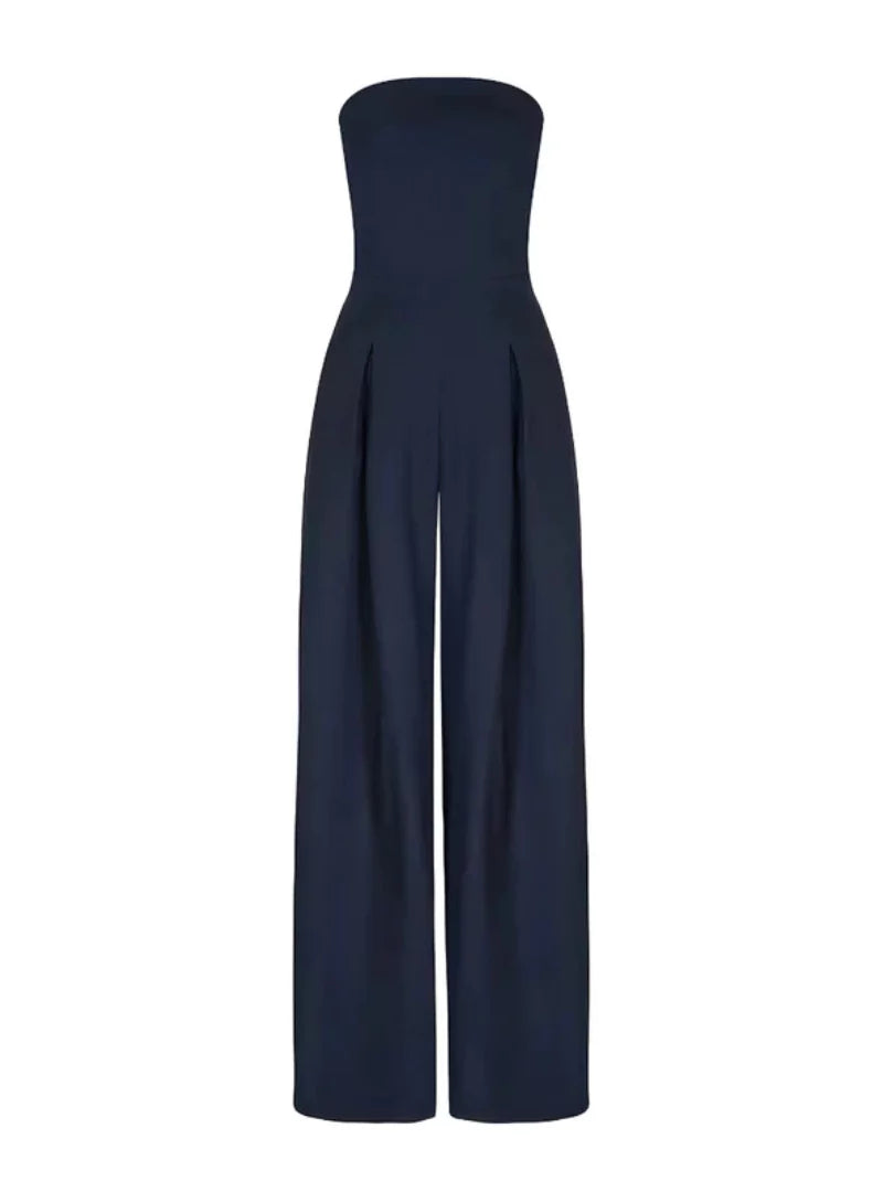 Ella Women's Jumpsuit | Strapless Design with Wide Legs