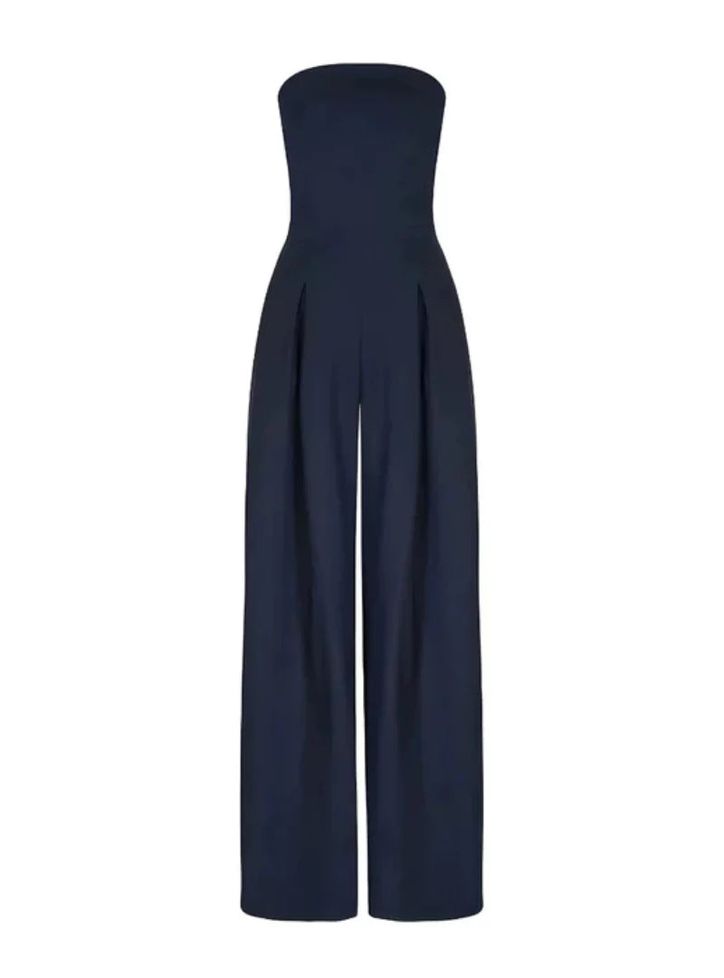 Ella Women's Jumpsuit | Strapless Design with Wide Legs