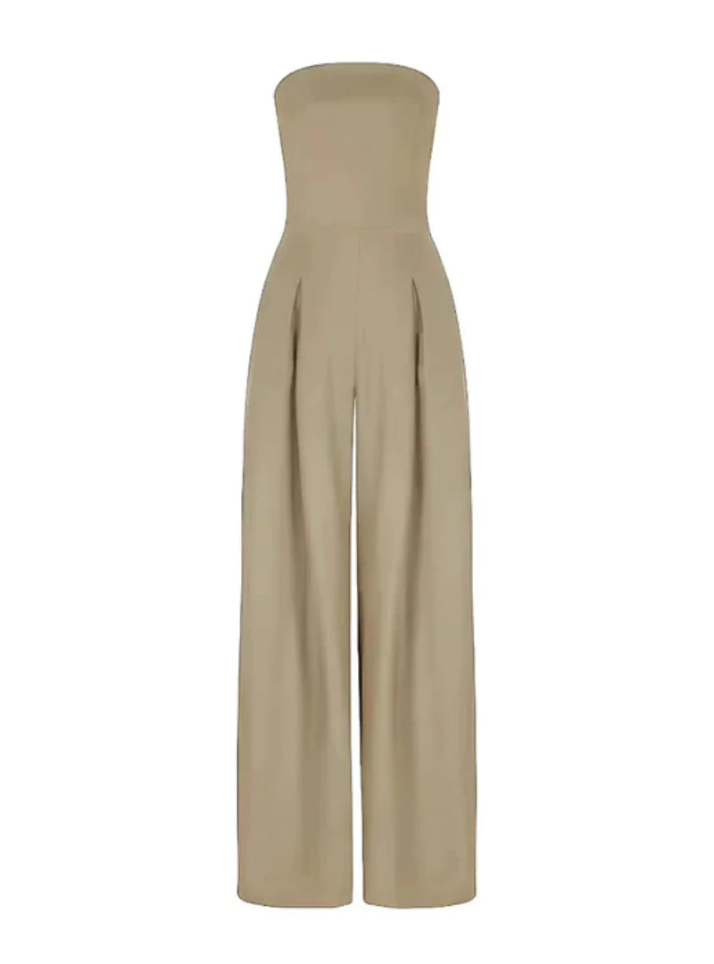 Ella Women's Jumpsuit | Strapless Design with Wide Legs