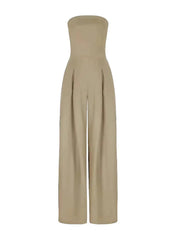 Ella Women's Jumpsuit | Strapless Design with Wide Legs