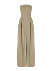 Ella Women's Jumpsuit | Strapless Design with Wide Legs