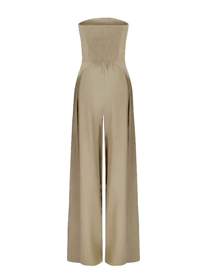 Ella Women's Jumpsuit | Strapless Design with Wide Legs