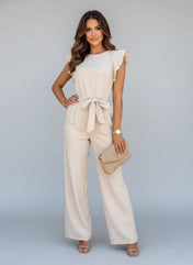 Fiona Women's Jumpsuit | Butterfly Sleeves and Wide Legs