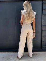 Fiona Women's Jumpsuit | Butterfly Sleeves and Wide Legs