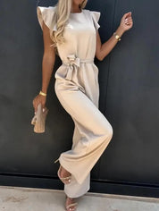 Fiona Women's Jumpsuit | Butterfly Sleeves and Wide Legs