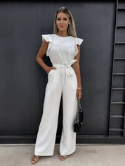 Fiona Women's Jumpsuit | Butterfly Sleeves and Wide Legs
